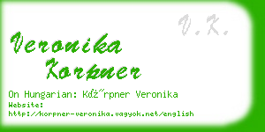 veronika korpner business card